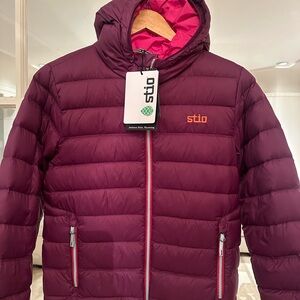 Stio Kids Hometown Down Hooded Puffer Jacket Size 14